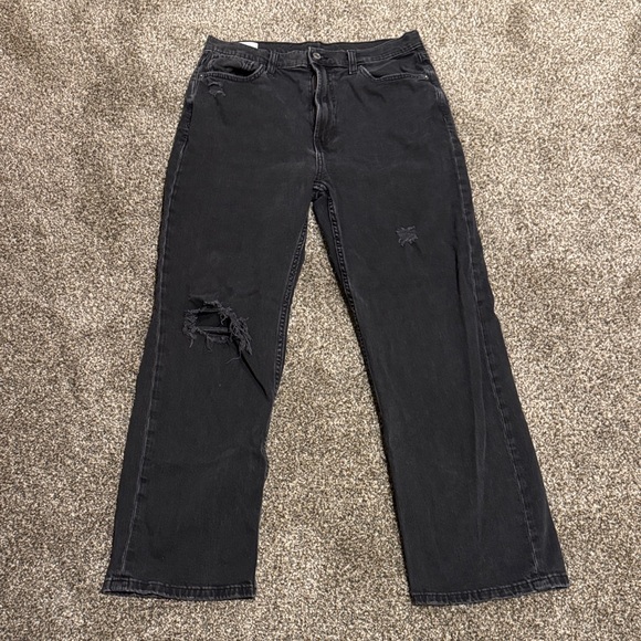 GAP Denim - GAP Women Charcoal Relaxed Jeans high rise 90s loose : size 30/10R :straight leg